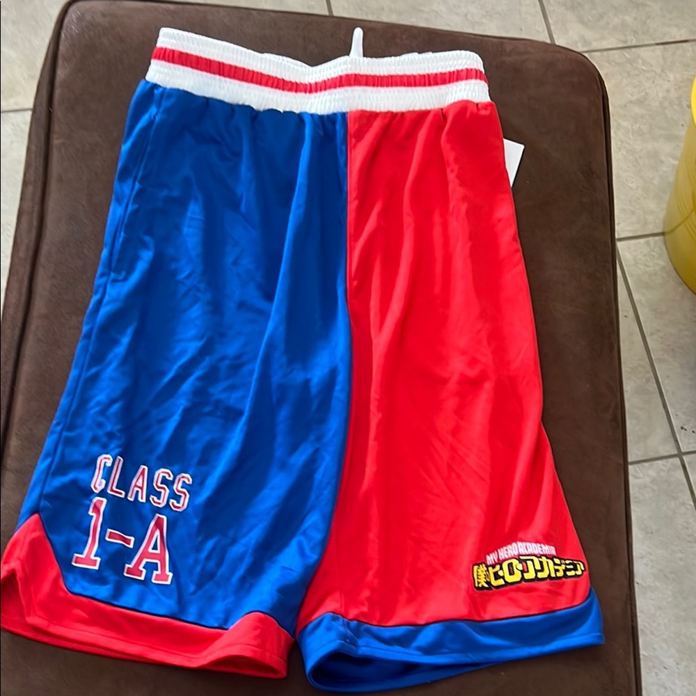 Hot Topic My Hero Academia Red and Blue Anime Graphic Shorts Size Small New
